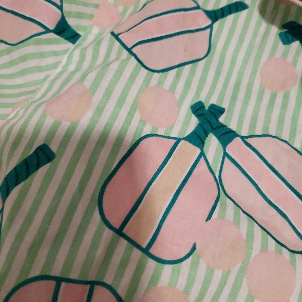 Pickle Ball Striped Polka Dot PJ Cotton Top - Picture 5 of 9